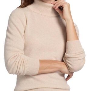 Light Pink Turtleneck Sweater Jessica Collection — Women’s XS